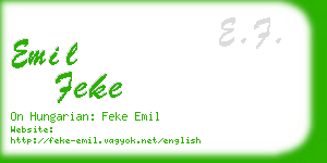 emil feke business card